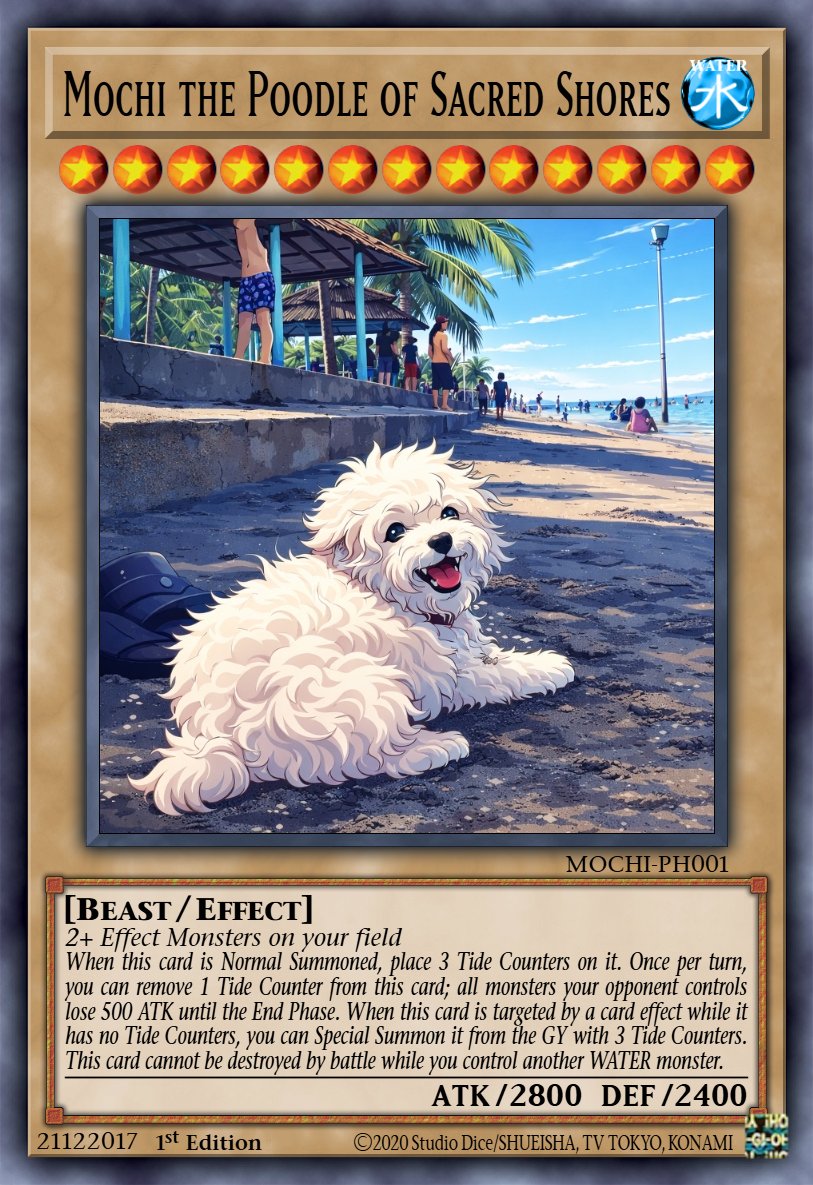 Mochi the Poodle of Sacred Shores Yu-Gi-Oh card
